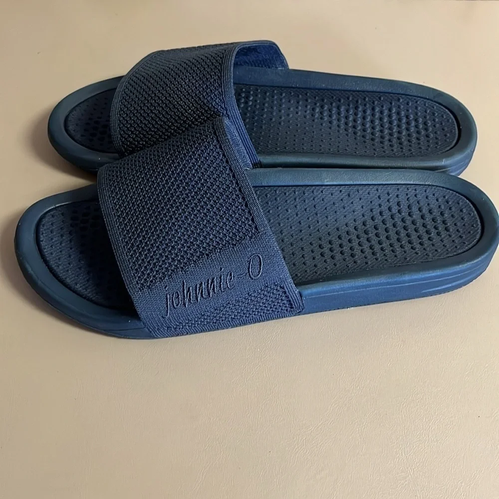 Johnnie-O Summer Dock Slides Navy | size 10
